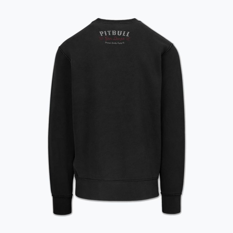 Pánská mikina Pitbull Strenght & Respect Crewneck washed dark graphite 6