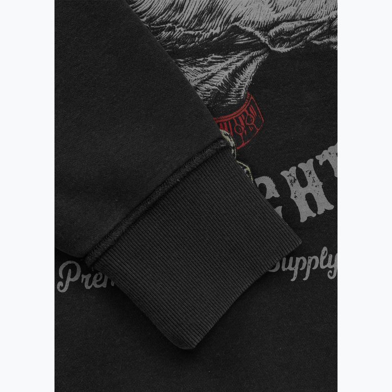 Pánská mikina Pitbull Strenght & Respect Crewneck washed dark graphite 10