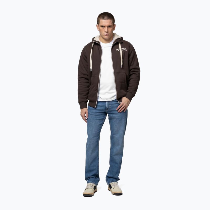 Pánská mikina Pitbull Ruffin Detroit Hooded Zip dark chocolate 2