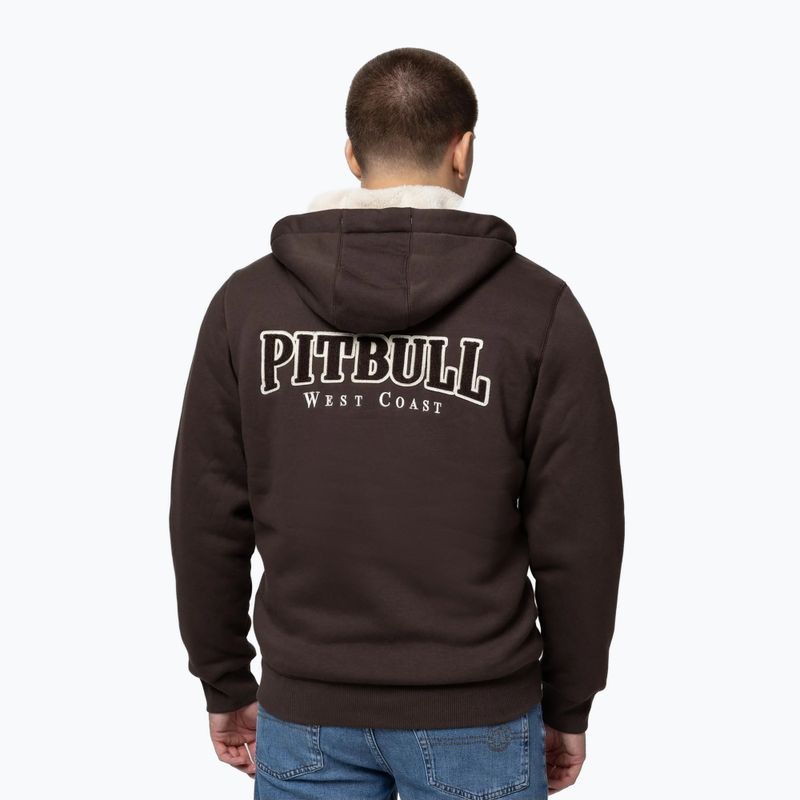 Pánská mikina Pitbull Ruffin Detroit Hooded Zip dark chocolate 3