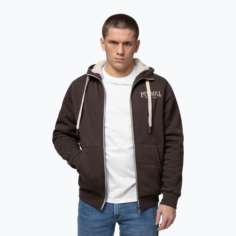 Pánská mikina Pitbull Ruffin Detroit Hooded Zip dark chocolate 4