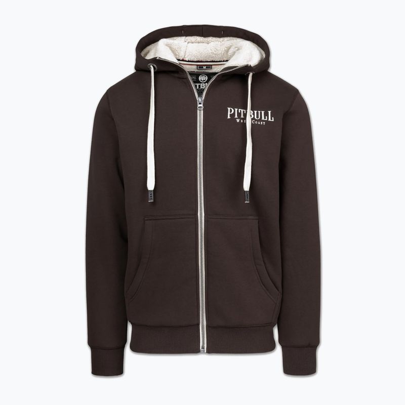 Pánská mikina Pitbull Ruffin Detroit Hooded Zip dark chocolate 5