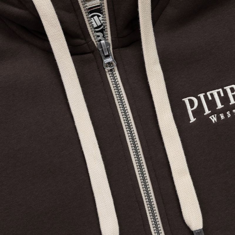 Pánská mikina Pitbull Ruffin Detroit Hooded Zip dark chocolate 7