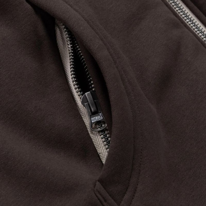 Pánská mikina Pitbull Ruffin Detroit Hooded Zip dark chocolate 12