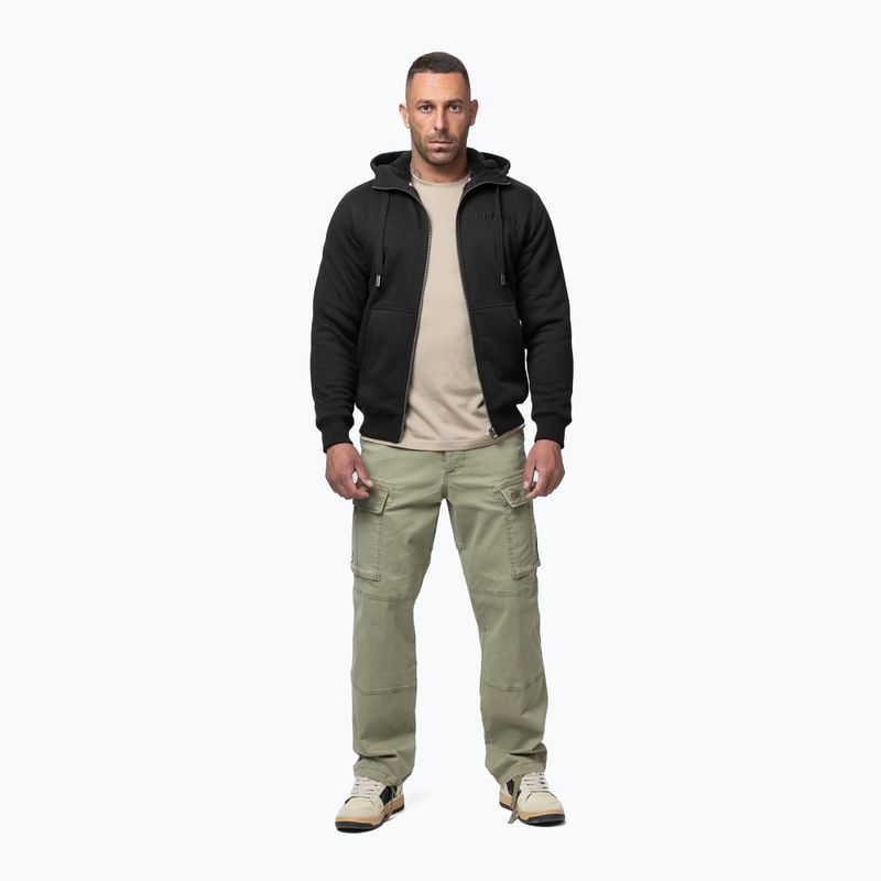 Pánská mikina Pitbull Ruffin Detroit Hooded Zip black/black 2