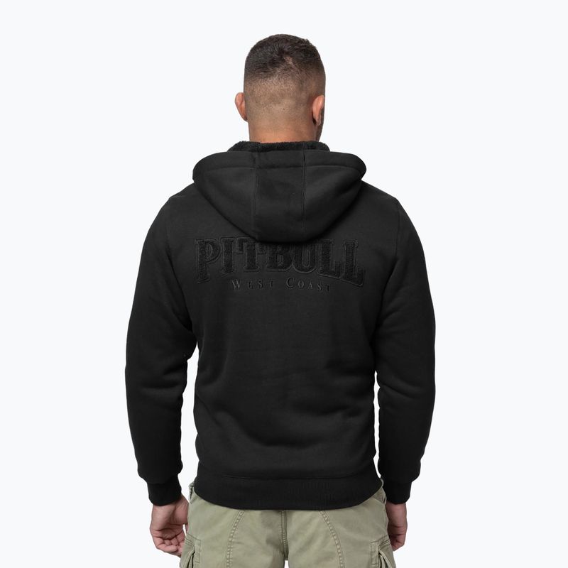 Pánská mikina Pitbull Ruffin Detroit Hooded Zip black/black 3