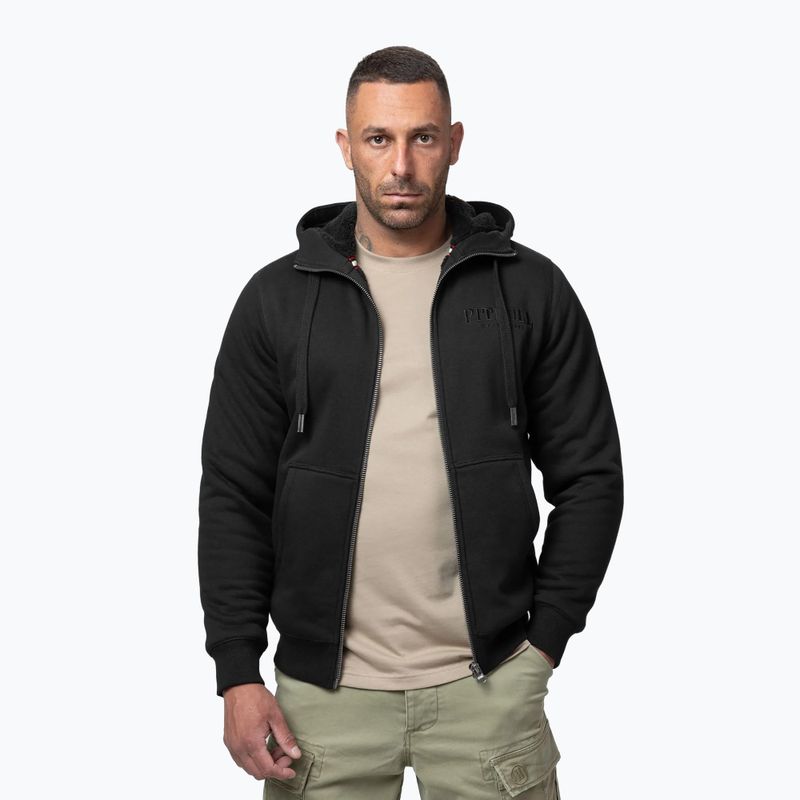 Pánská mikina Pitbull Ruffin Detroit Hooded Zip black/black 4