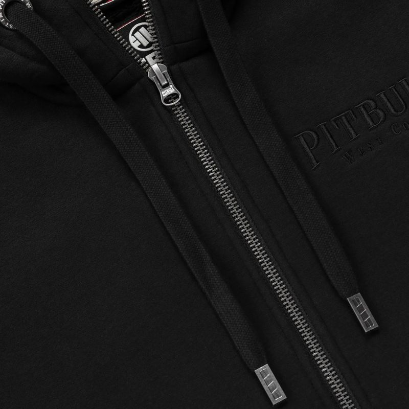 Pánská mikina Pitbull Ruffin Detroit Hooded Zip black/black 8