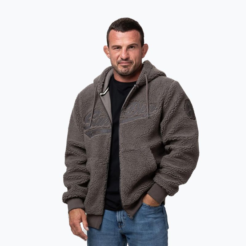 Pánská mikina Pitbull Galaxy Hooded Zip taupe 4