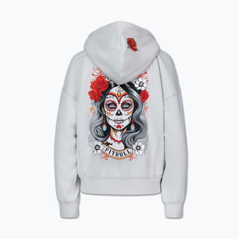 Dámská mikina Pitbull Santa Muerte Hooded Zip white stone 9