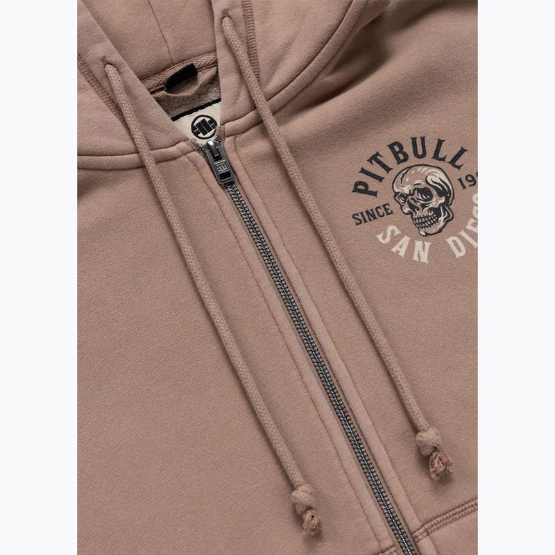 Dámská mikina Pitbull Skull Surf Hooded Zip chocolate mousse 9
