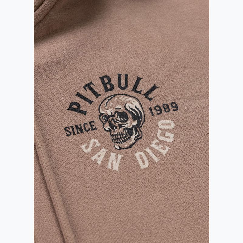 Dámská mikina Pitbull Skull Surf Hooded Zip chocolate mousse 10