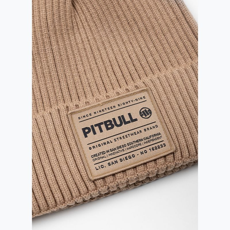 Zimní čepice Pitbull Beanie Dock sand 2