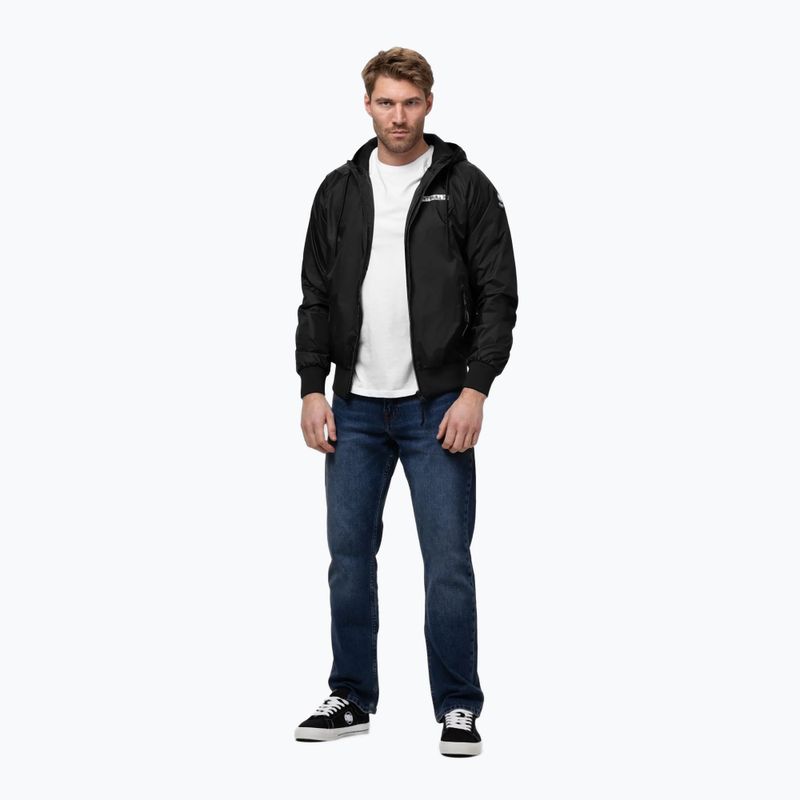 Pánská bunda Pitbull Athletic Logo Nylon Hooded black 2