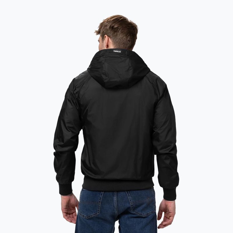Pánská bunda Pitbull Athletic Logo Nylon Hooded black 3