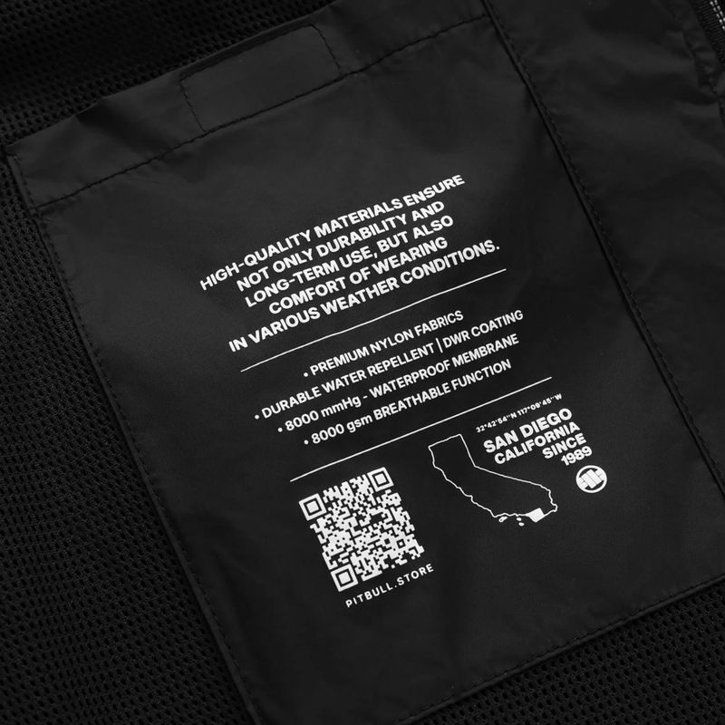 Pánská bunda Pitbull Athletic Logo Nylon Hooded black 13