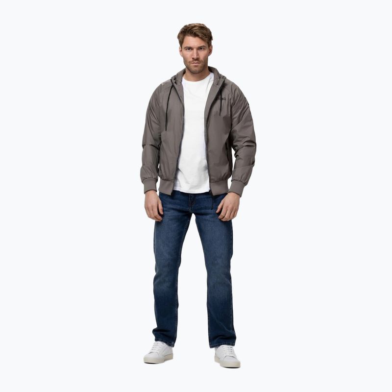 Pánská bunda Pitbull Athletic Logo Nylon Hooded taupe 2