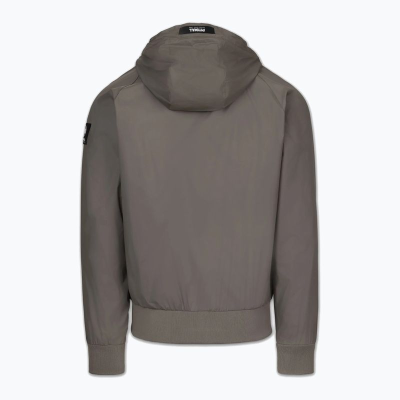 Pánská bunda Pitbull Athletic Logo Nylon Hooded taupe 6