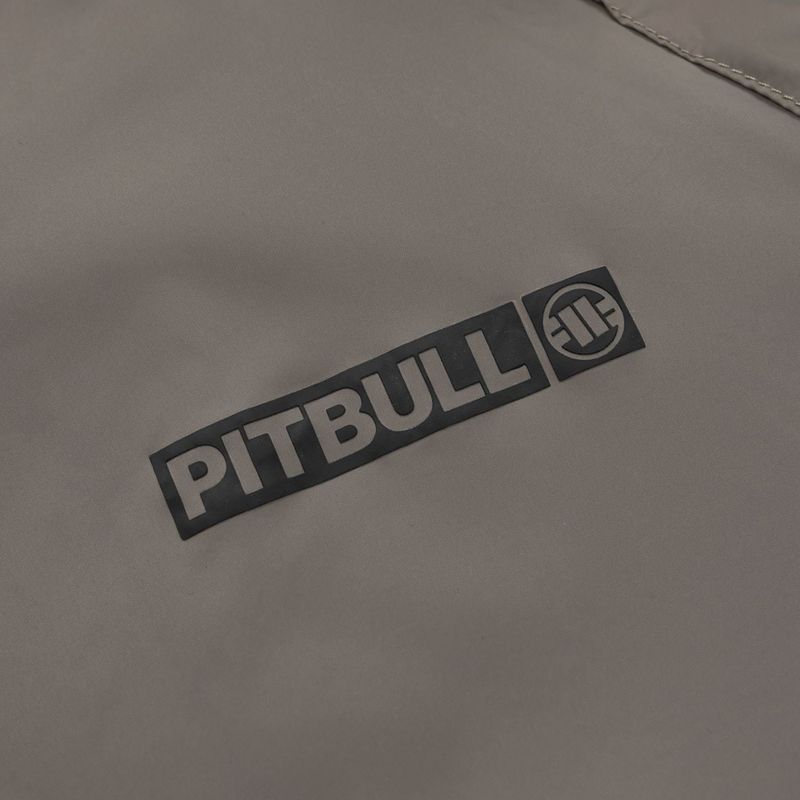 Pánská bunda Pitbull Athletic Logo Nylon Hooded taupe 8