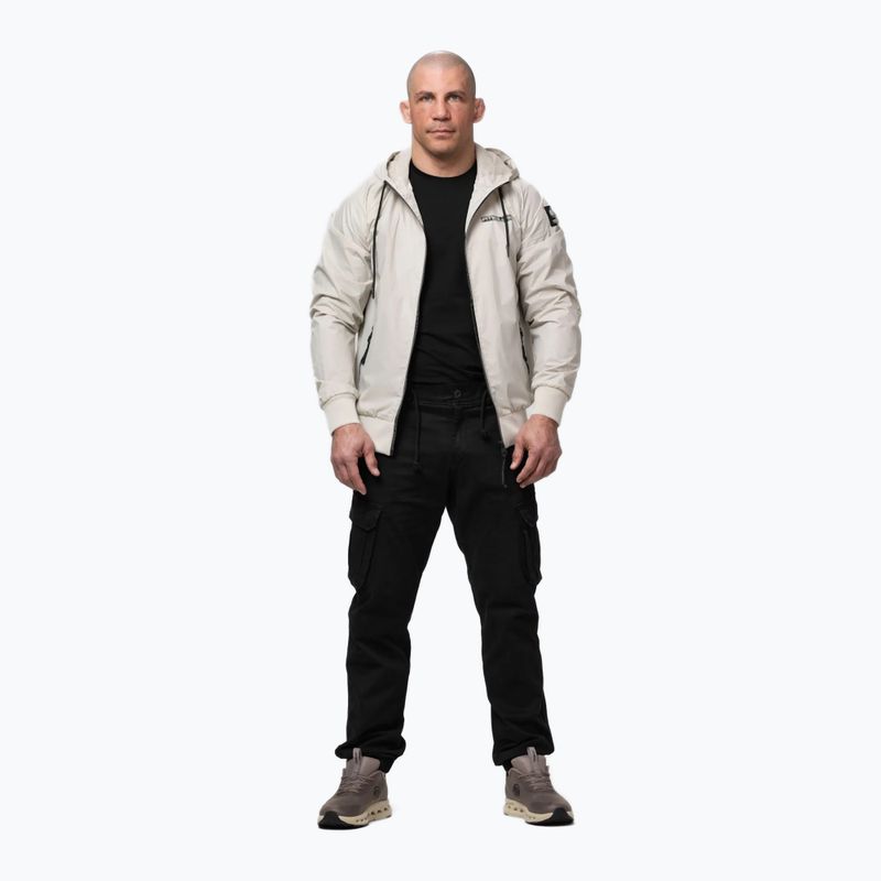 Pánská bunda Pitbull Athletic Logo Nylon Hooded light sand 2