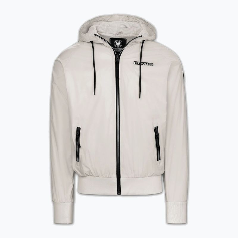 Pánská bunda Pitbull Athletic Logo Nylon Hooded light sand 5