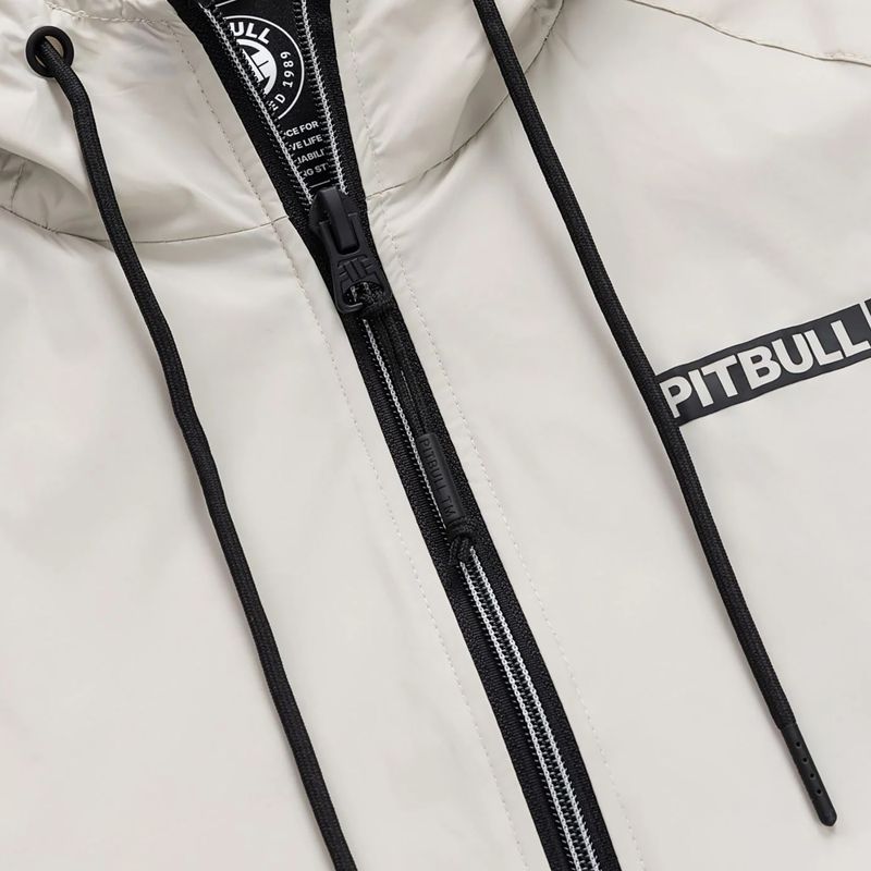 Pánská bunda Pitbull Athletic Logo Nylon Hooded light sand 7
