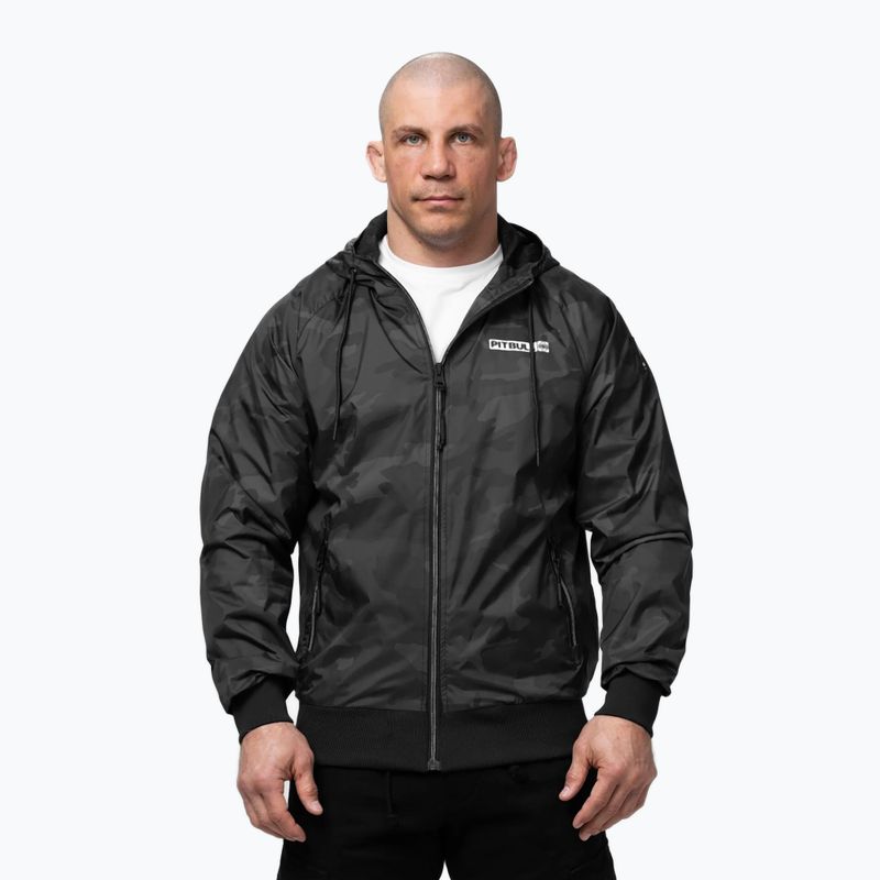 Pánská bunda Pitbull Athletic Logo Nylon Hooded black 4