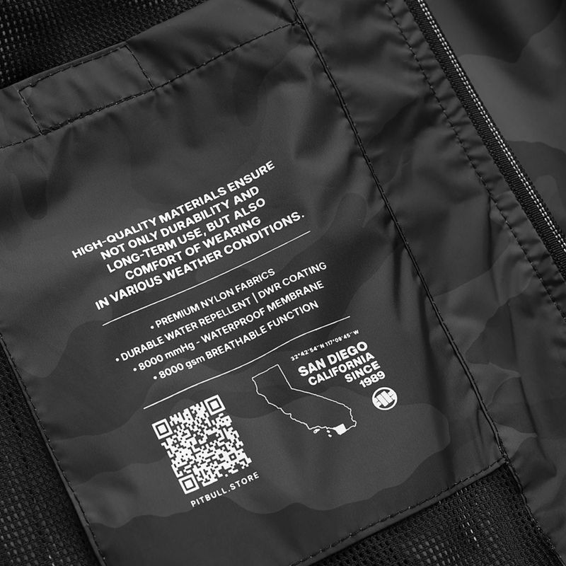 Pánská bunda Pitbull Athletic Logo Nylon Hooded black 14