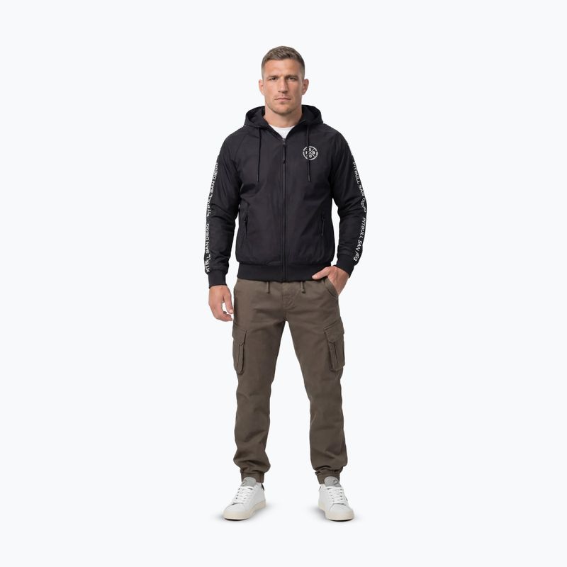 Pánská bunda Pitbull Athletic Tape Nylon Hooded black 2