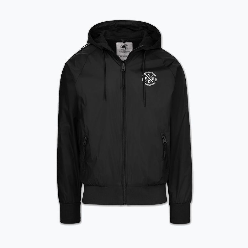 Pánská bunda Pitbull Athletic Tape Nylon Hooded black 3