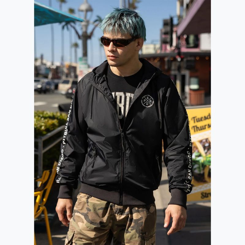 Pánská bunda Pitbull Athletic Tape Nylon Hooded black 9
