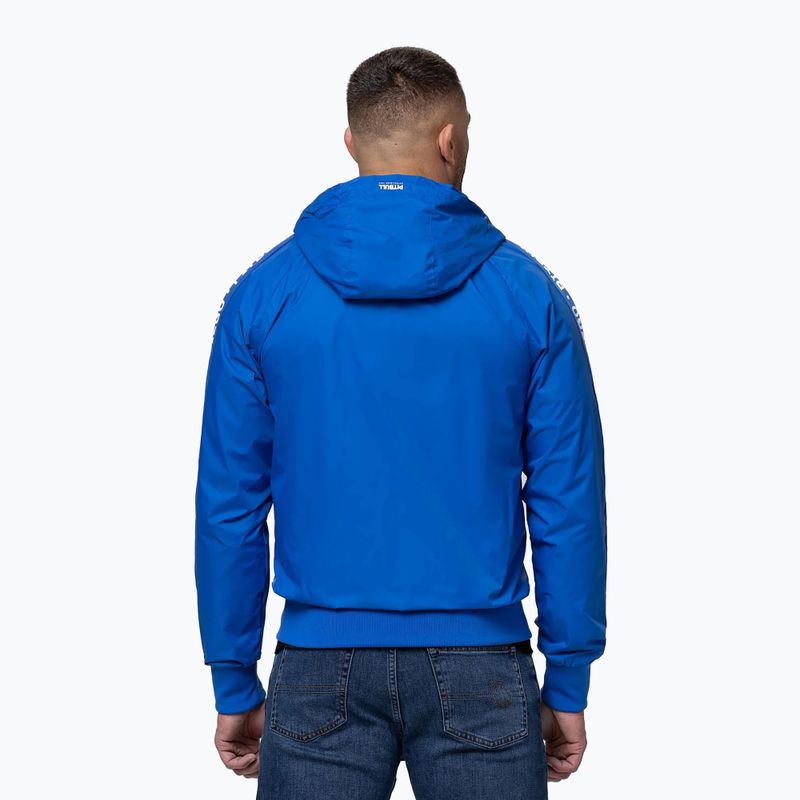 Pánská bunda Pitbull Athletic Tape Nylon Hooded electric blue 3