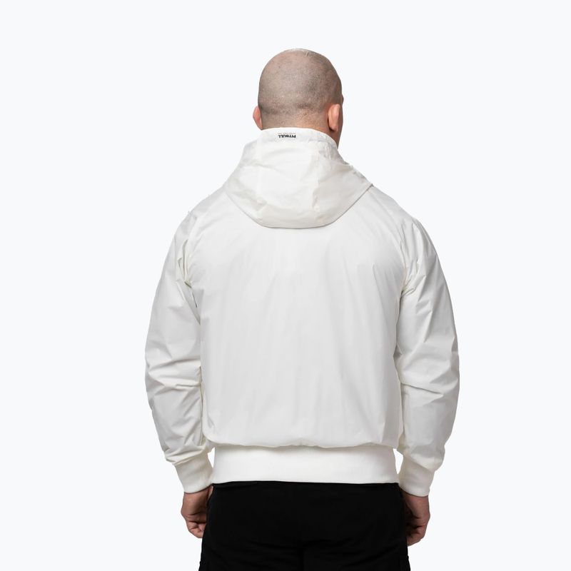 Pánská bunda Pitbull Athletic Tape Nylon Hooded off white 3