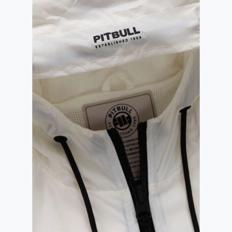 Pánská bunda Pitbull Athletic Tape Nylon Hooded off white 7