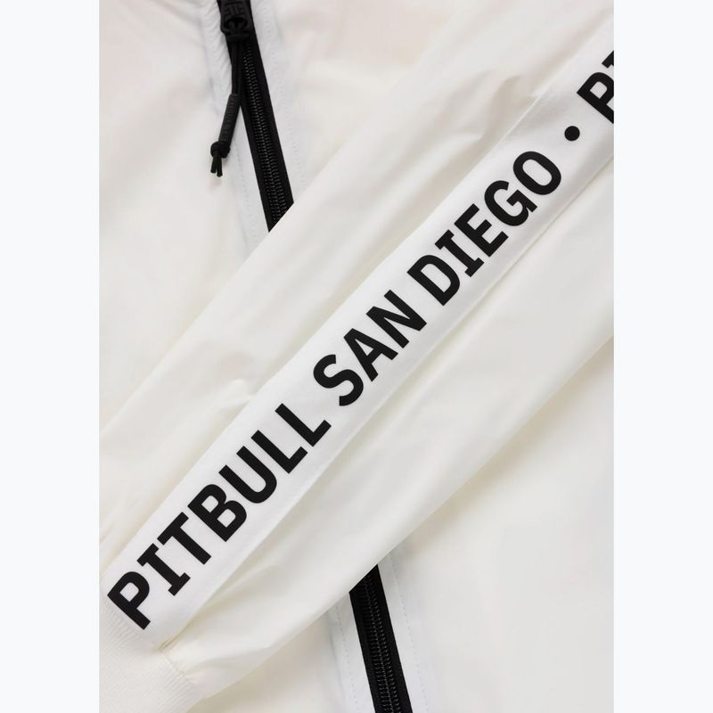 Pánská bunda Pitbull Athletic Tape Nylon Hooded off white 9