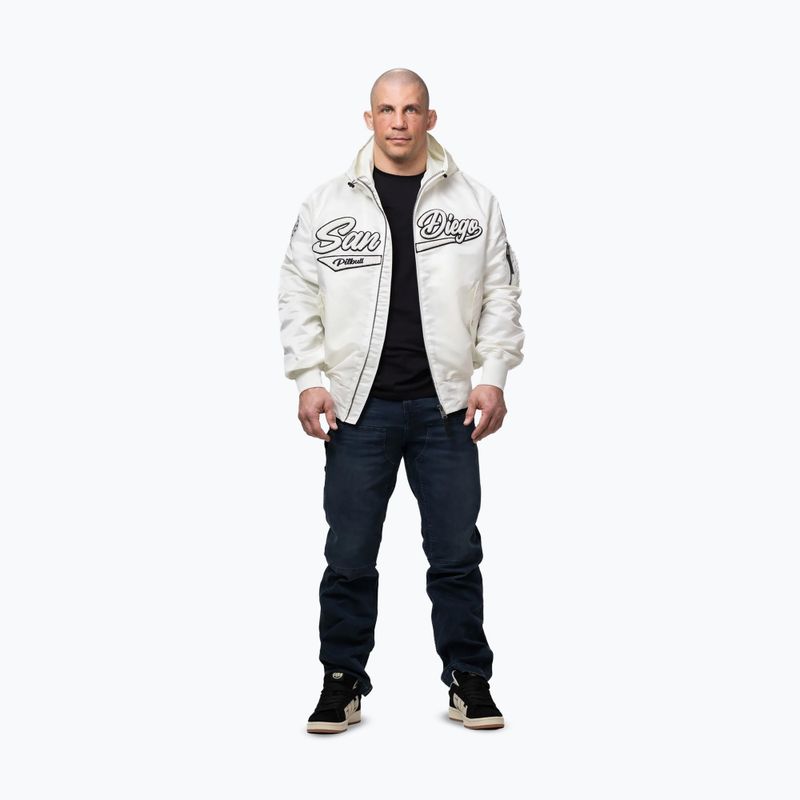Pánská bunda Pitbull Aero Flight Hooded off white 2
