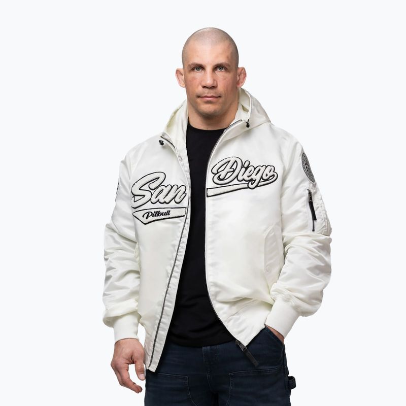 Pánská bunda Pitbull Aero Flight Hooded off white 4