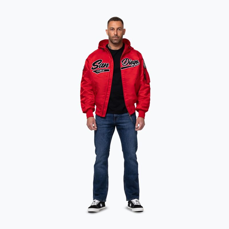 Pánská bunda Pitbull Aero Flight Hooded fluo/red 2