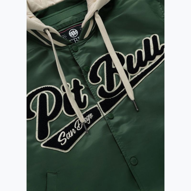 Pánská bunda Pitbull Mason San Diego Baseball Hooded bottle green/beige 6