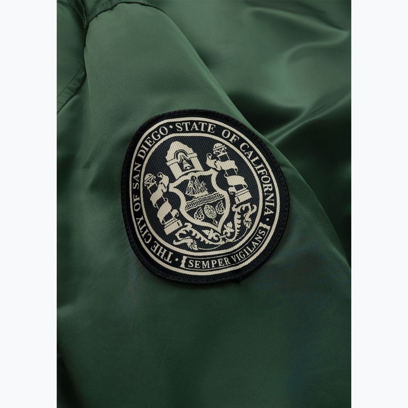 Pánská bunda Pitbull Mason San Diego Baseball Hooded bottle green/beige 7
