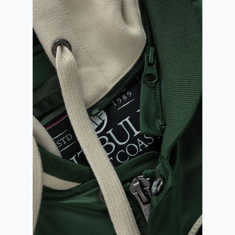 Pánská bunda Pitbull Mason San Diego Baseball Hooded bottle green/beige 8