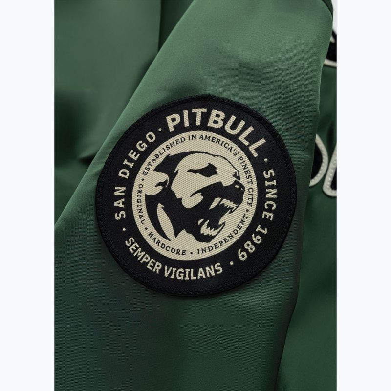 Pánská bunda Pitbull Mason San Diego Baseball Hooded bottle green/beige 9