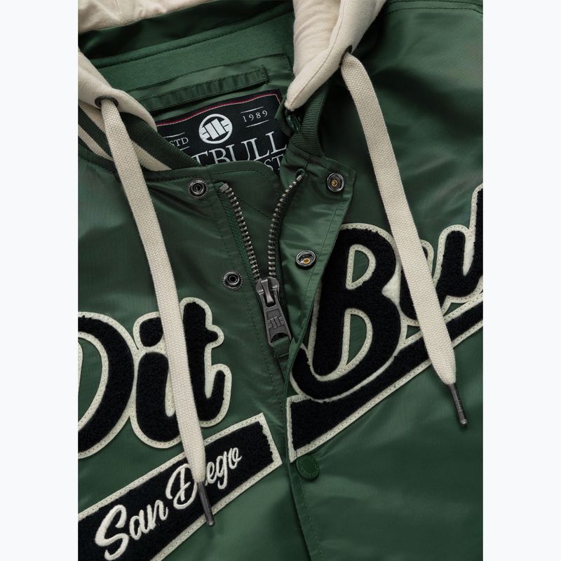 Pánská bunda Pitbull Mason San Diego Baseball Hooded bottle green/beige 11