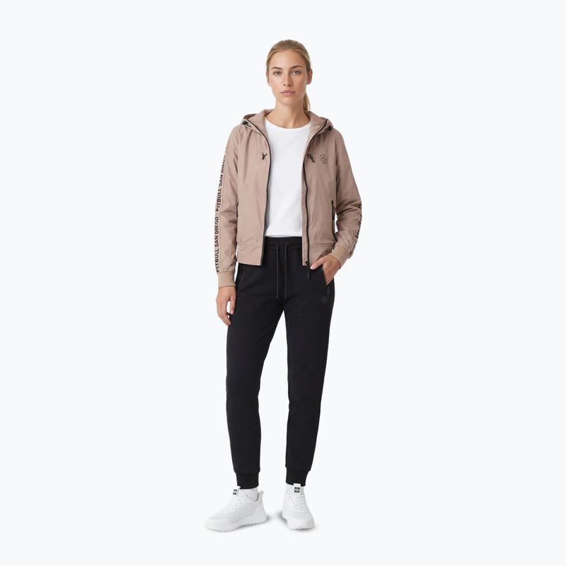 Dámská bunda Pitbull Aaricia Stripes Nylon Hooded dark sand 2