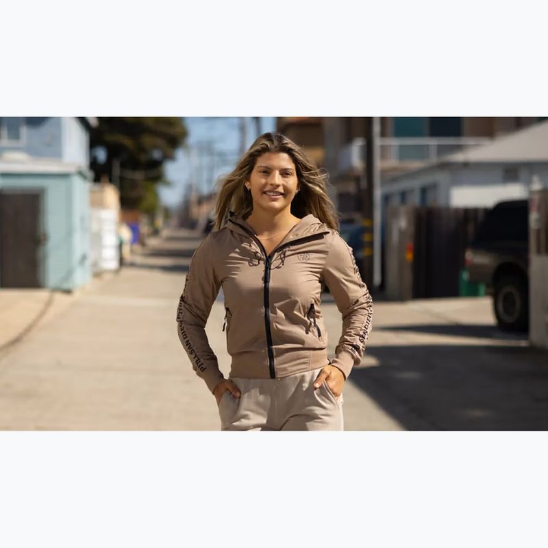 Dámská bunda Pitbull Aaricia Stripes Nylon Hooded dark sand 12