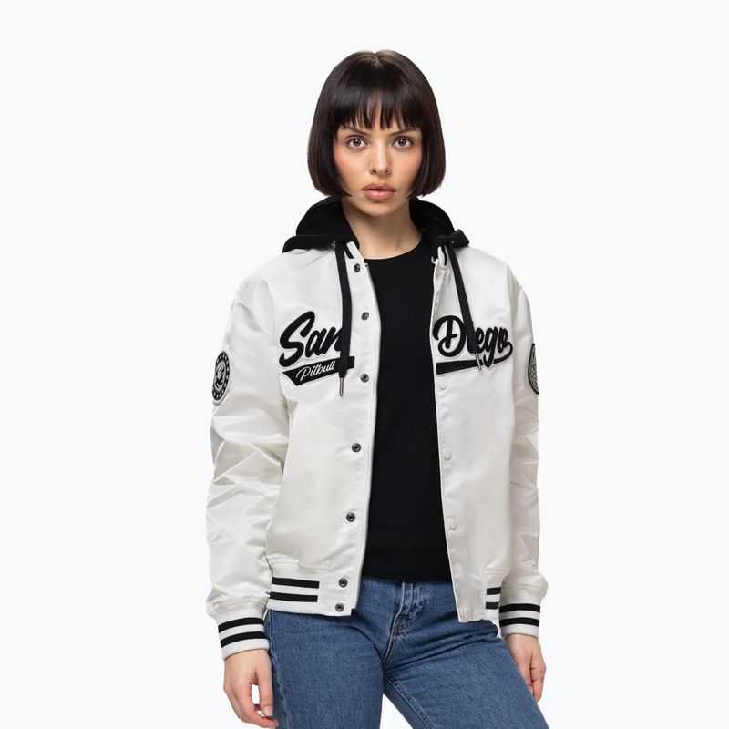 Dámská bunda Pitbull Angela San Diego Hooded Varsity off white 3