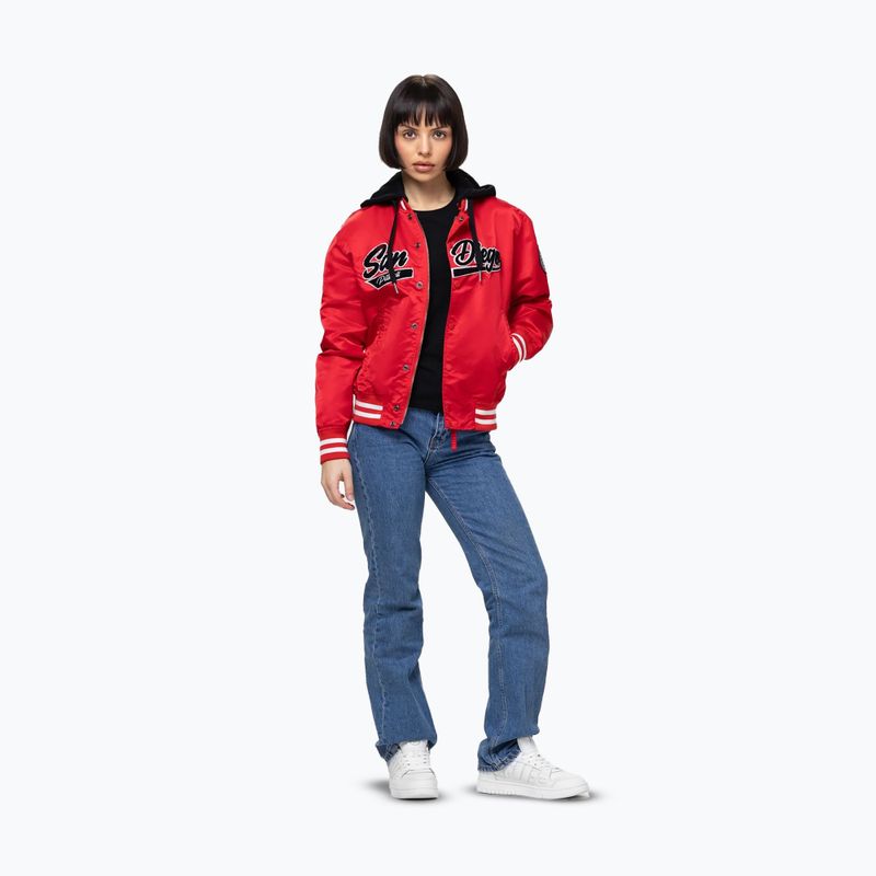 Dámská bunda Pitbull Angela San Diego Hooded Varsity fluo/red 2