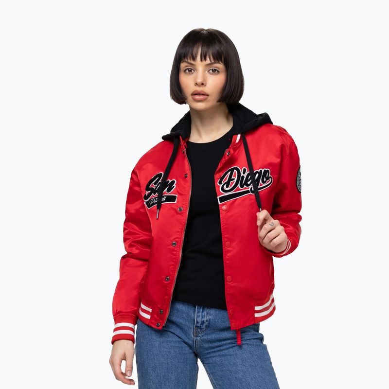 Dámská bunda Pitbull Angela San Diego Hooded Varsity fluo/red 4