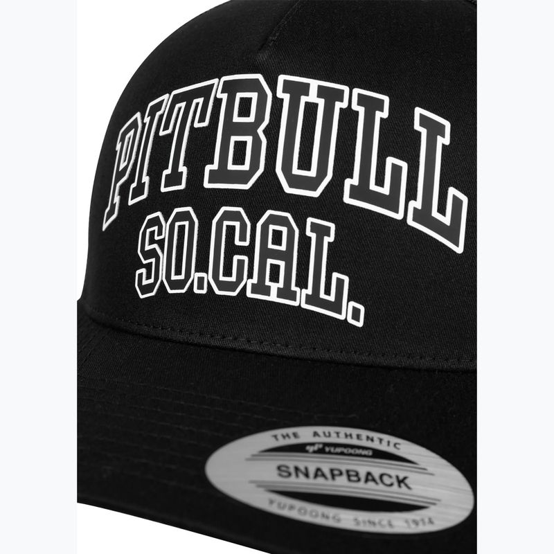 Pánská kšiltovka Pitbull "SO.CAL." Retro Trucker černá/černá/bílá 3