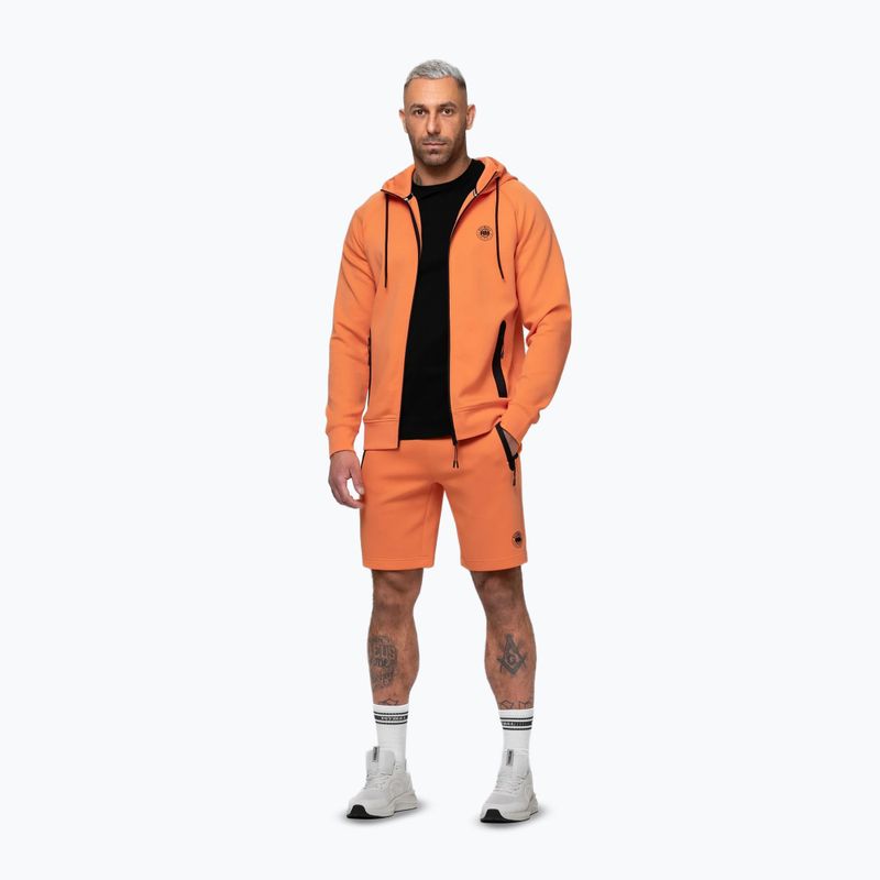 Pánská mikina Pitbull Dogwood Hooded Zip Sweatshirt fluo orange 2